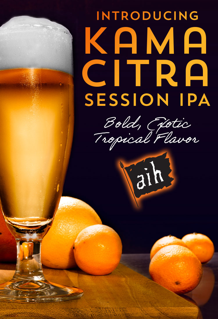 Kama Citra Session IPA, Bold, exotic tropical flavor.  Available now!