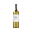 Macabeo – Bottle of Vintner’s Table Macabeo white wine with light glass, gray capsule, and white label featuring blue text.