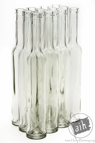 375 ML Clear Bellissima Wine Bottles Cork Finish (12/Case)