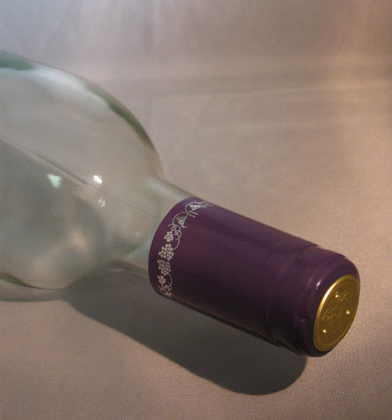 PVC Shrink Wraps - Purple w/ Silver Grapes