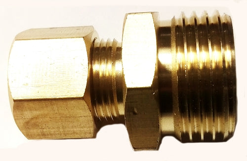1/2 Inch Compression x 3/4 Inch Male GHT - Brass