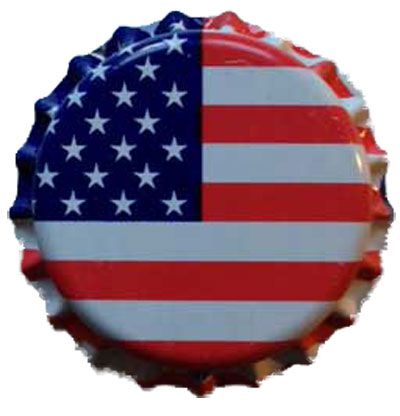 American Flag Bottle Caps