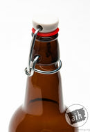 16 oz. E.Z. Cap Swing Top Beer Bottles - Amber (Case of 12)