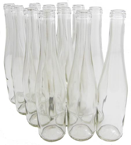 375 ML Clear Renana Style Burg Wine Bottles Cork Finish (12/Case)