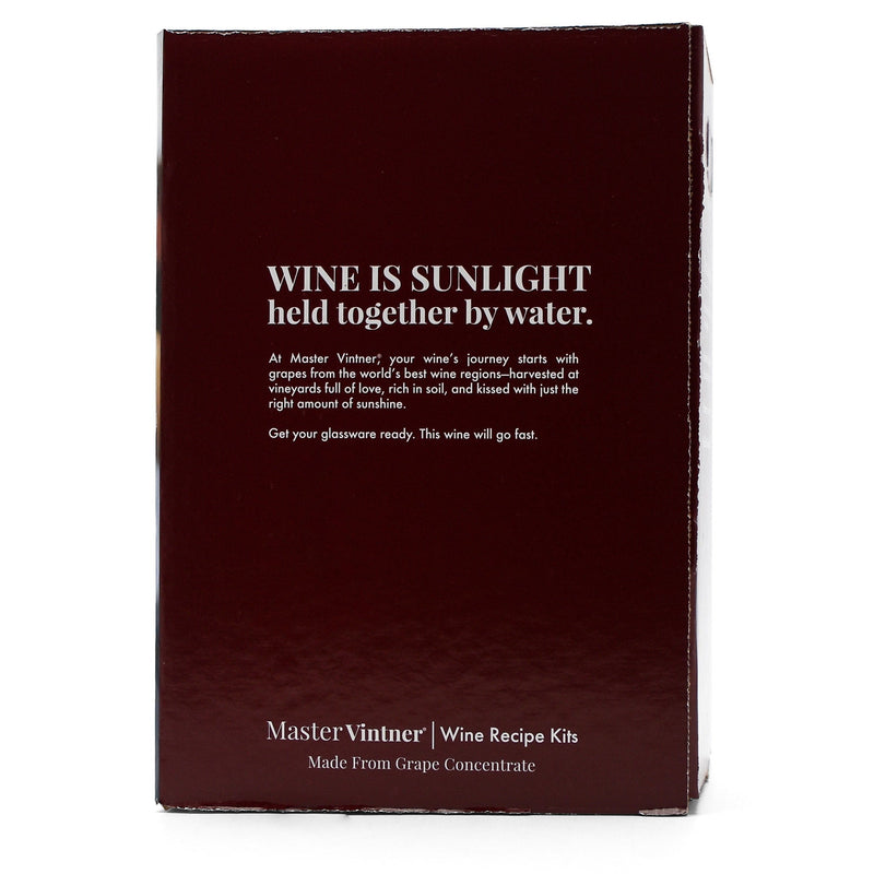 Italian Rossa Ardente Wine Kit - Master Vintner® Winemaker's Reserve® back