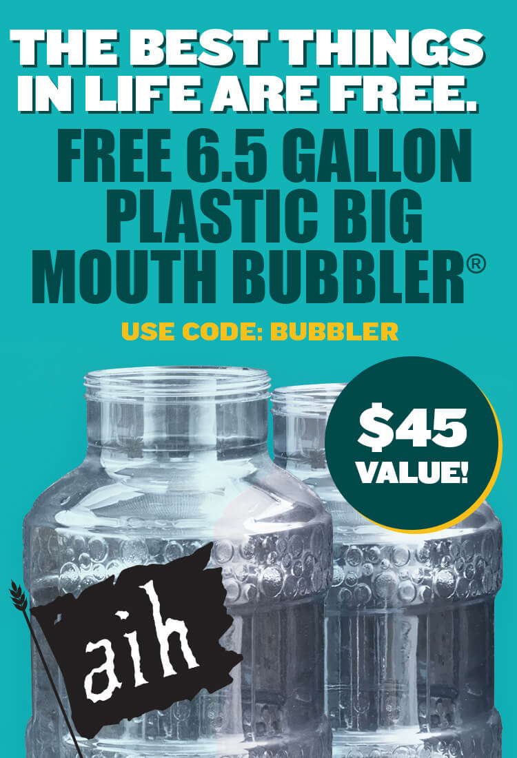 The Best THings in Life are Free FREE 6.5 Gallon Plastic Big Mouth Bubbler  With Orders Over $125