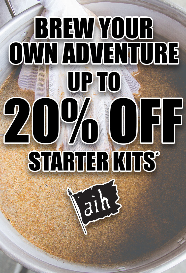 Get up to 20% off starter kits for beer, wine, mead, cider, seltzer, kombucha, and soda.  No promo code needed.