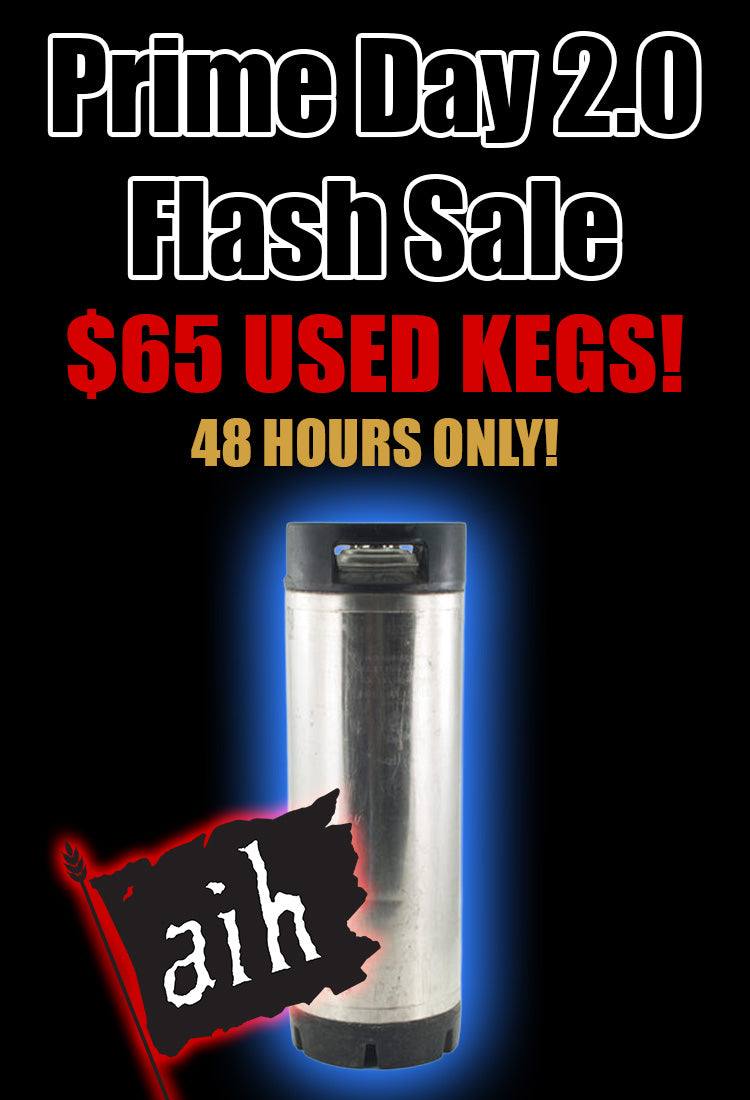 Promotional image for used kegs during Prime Day with a time limit and price.