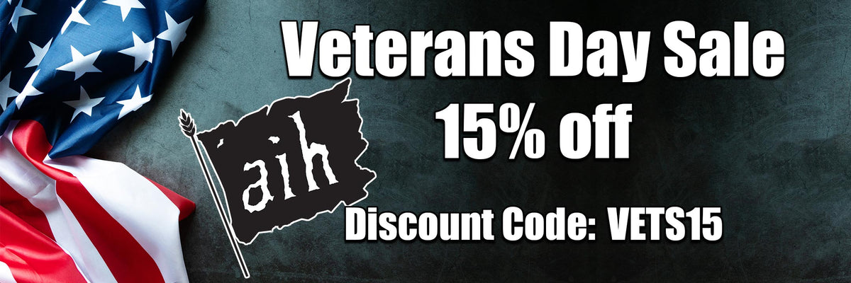 Veterans Day Sale 15% Off. Discount Code: VETS15