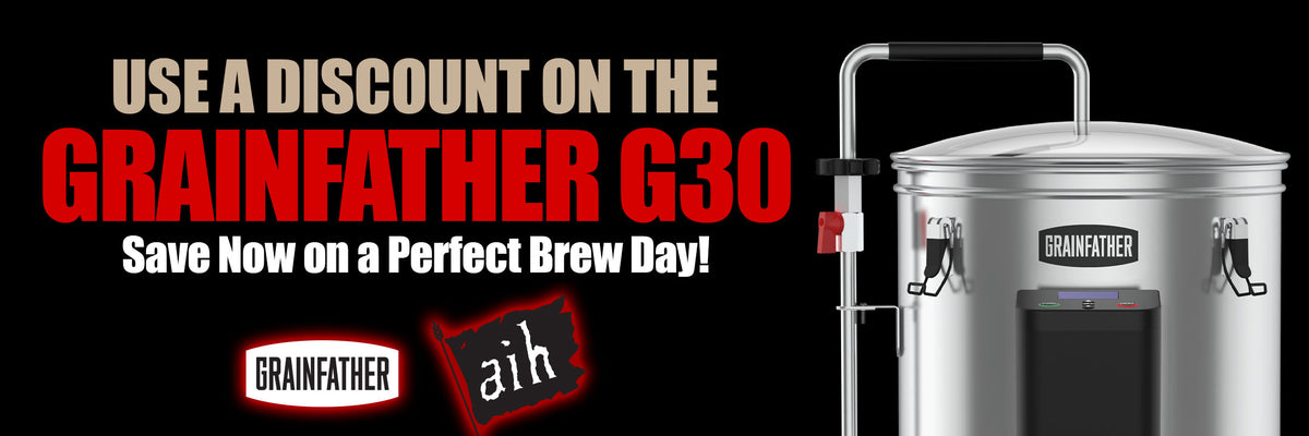 The Grainfather G30 all in one electric brewing system is eligible for any sitewide discounts.  Use a discount code on the Grainfather G30 and save!  Code FESTIVE20 saves 20%.