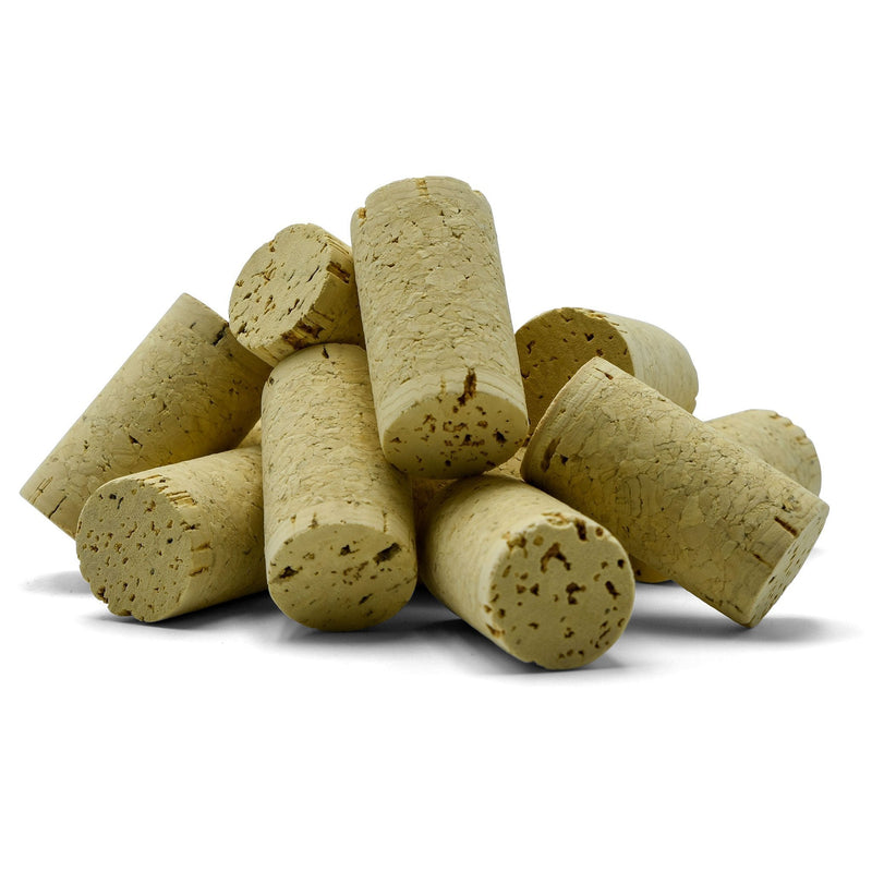 A pile of 9x1.75 Premium Quality Wine Corks