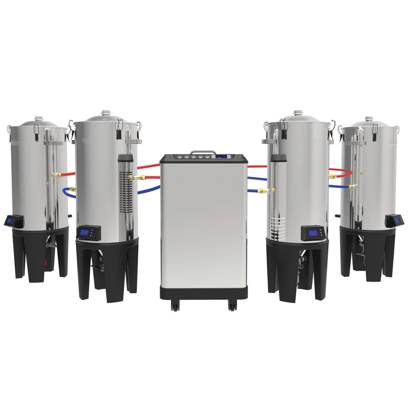 Grainfather Glycol Chiller GC4 connected to 4 fermenters