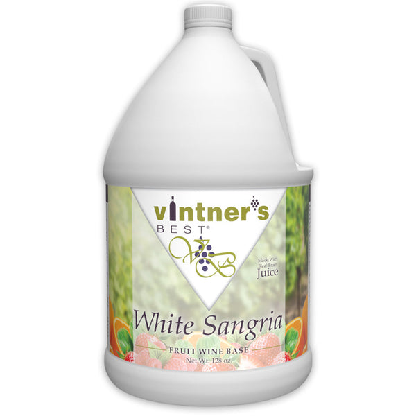 Gallon jug of White Sangria wine concentrate.