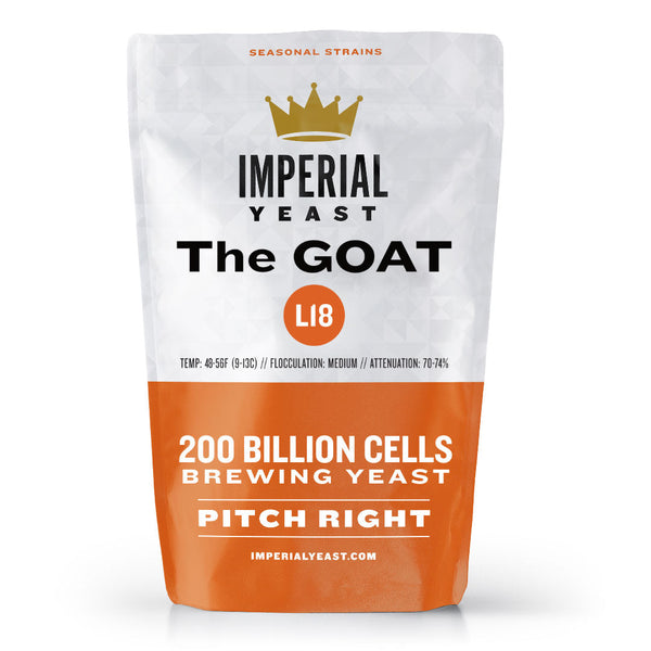 Package of Imperial Yeast L18 The GOAT Bavarian Lager Yeast - Limited Release