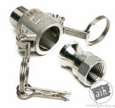 Pro Flow Dynamics 1/2" Type B Female Coupler, Male Thread