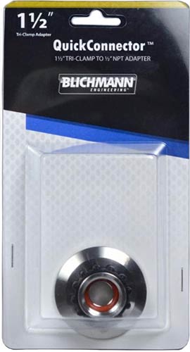 Blichmann QuickConnector Tri-Clamp Adapter - 1.5" TC x .5" NPT
