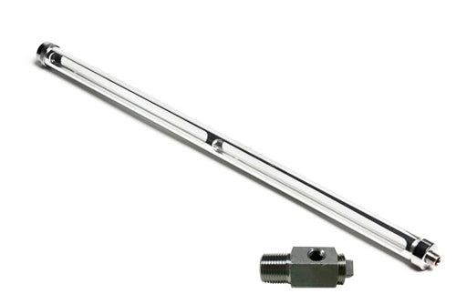 16" Glass Sight Gauge with 1/2 NPT Adapter
