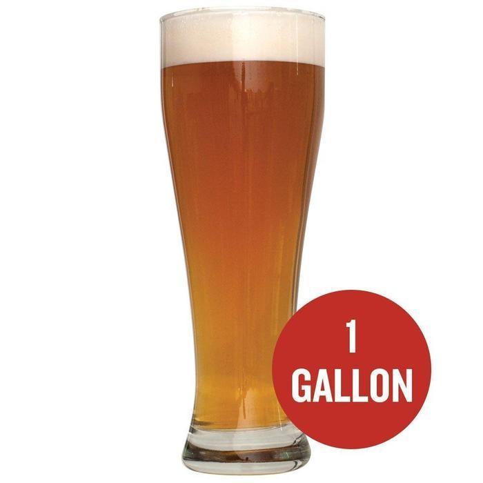 Bavarian Hefeweizen in a tall glass with the following text: 1 Gallon