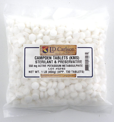 Campden Tablets - Potassium Metabisulphite 1 lb.