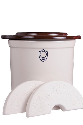 5 Gallon Fermented Food Crock Starter Kit (Ohio Stoneware)