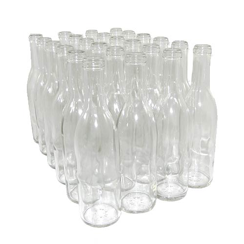 375 ML Clear Semi-Bordeaux Mid-Punt Bottles (24/Case)