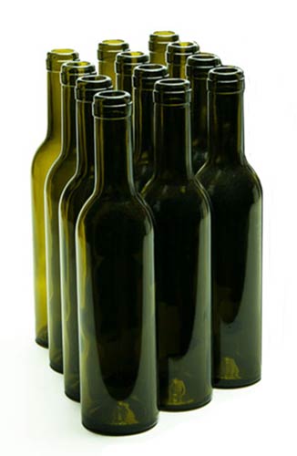 375 ML Dark Green Semi-Bordeaux Mid-Punt Bottles (12/Case)