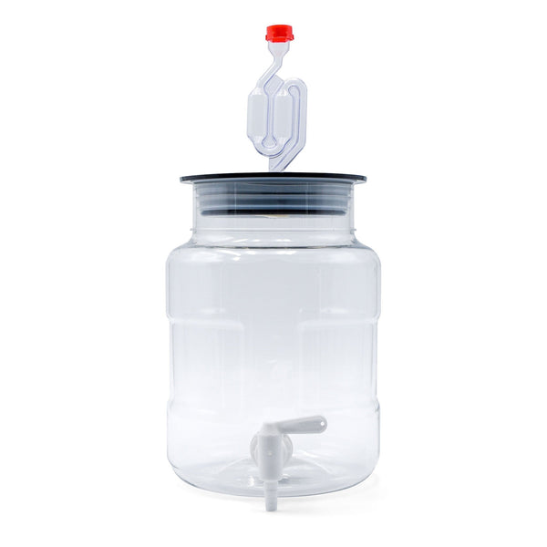 Front view of the one-gallon Siphonless Little Big Mouth Bubbler with airlock