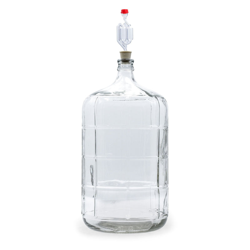 6 Gallon glass carboy with stopper and airlock