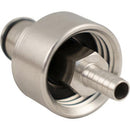 Carbonation Cap and Line Cleaning Ball Lock Cap - Stainless Steel End View