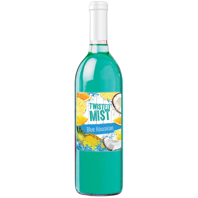 Bottle of Blue Hawaiian Cocktail Wine Recipe Kit