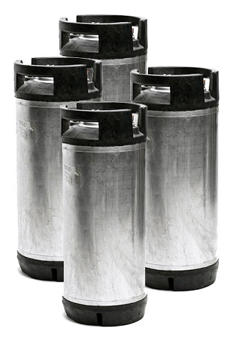 Set of Four 5 Gallon Low Profile Kegs, Ball Lock (Used)