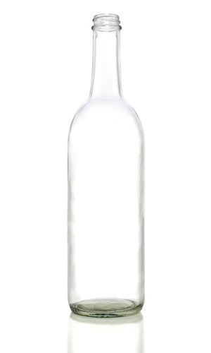 750 ML Clear Screw Top Bordeaux Wine Bottle (single)