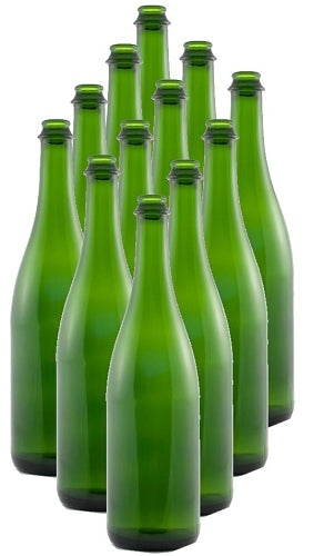 750 ML Green Champagne Bottles (12/CASE)