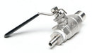 Stainless Steel Ball Valve Assembly (MPT to 3/8 Barb)