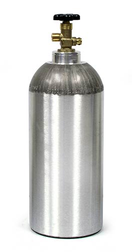 New 10# Aluminum CO2 Tank with Dip Tube