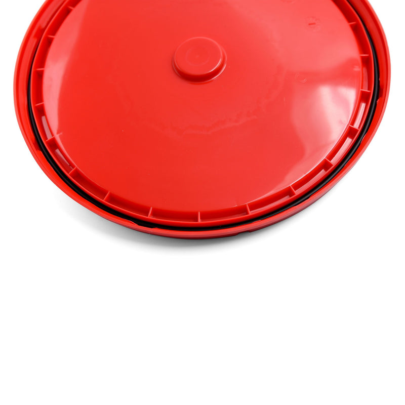 Undrilled Lid with Gasket for 6.5 Gallon Bucket - Red