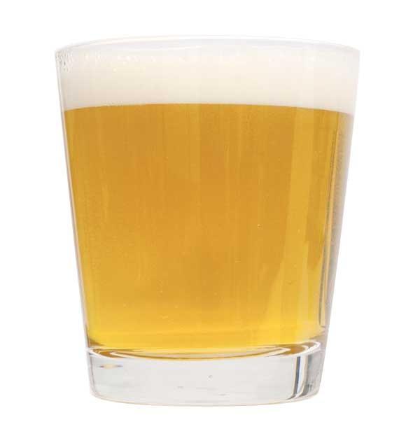 Cream ale homebrew in a short glass