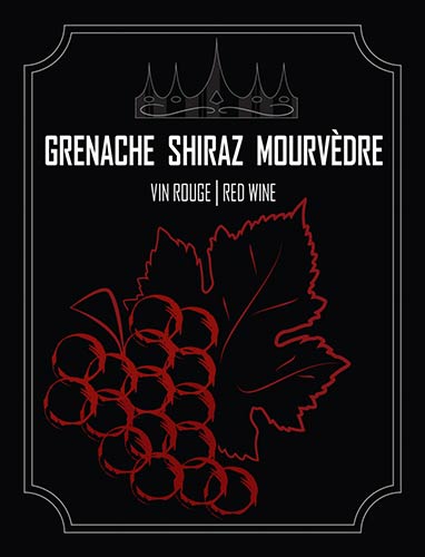 Grenache Shiraz Mourvedre Wine Bottle Labels