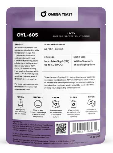 Omega Yeast 605 Lactobacillus Bacteria Culture Blend