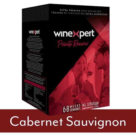Winexpert Private Reserve Cabernet Sauvignon Red Wine Making Kit box