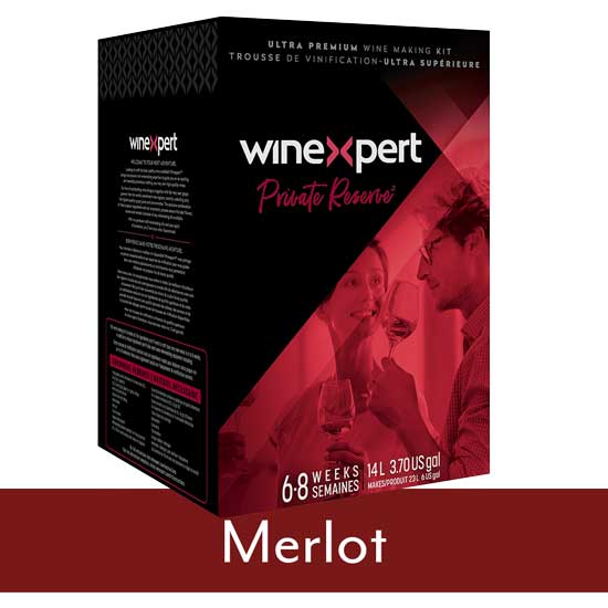 Winexpert Private Reserve Merlot Red Wine Making Kit box