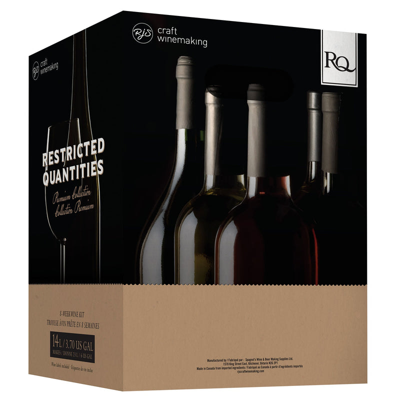 Right side of the RJS RQ 2024 German Pinot Noir Wine Kit box