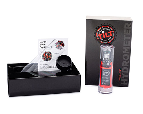 Red Tilt Hydrometer and Thermometer