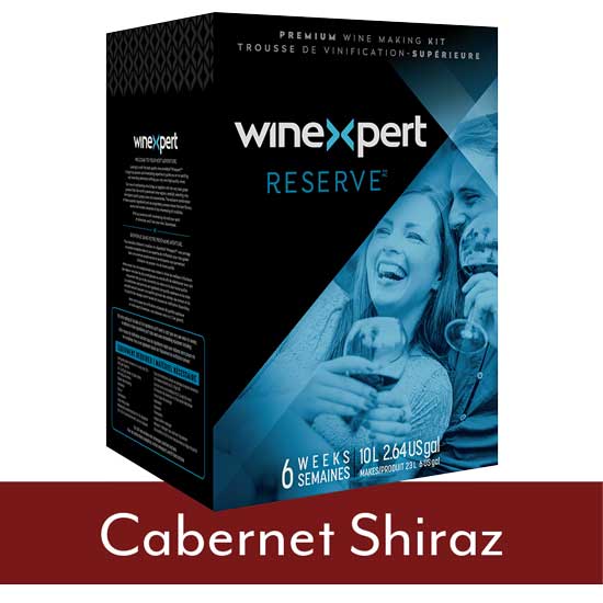 Winexpert Reserve Cabernet Shiraz Red Wine Making Kit
