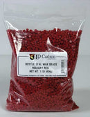 Bottle Seal Wax Beads - Holiday Red