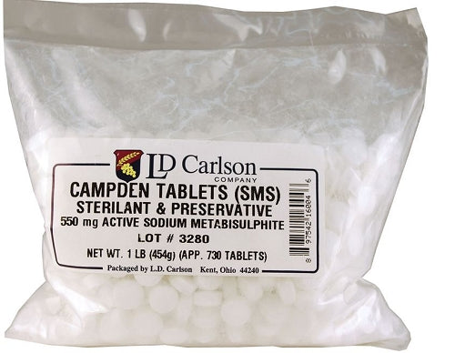 Campden Tablets - Sodium Metabisulphite 1 lb.