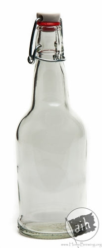 EZ Cap Swing Top Bottles, Clear Glass Bottles, 16 oz