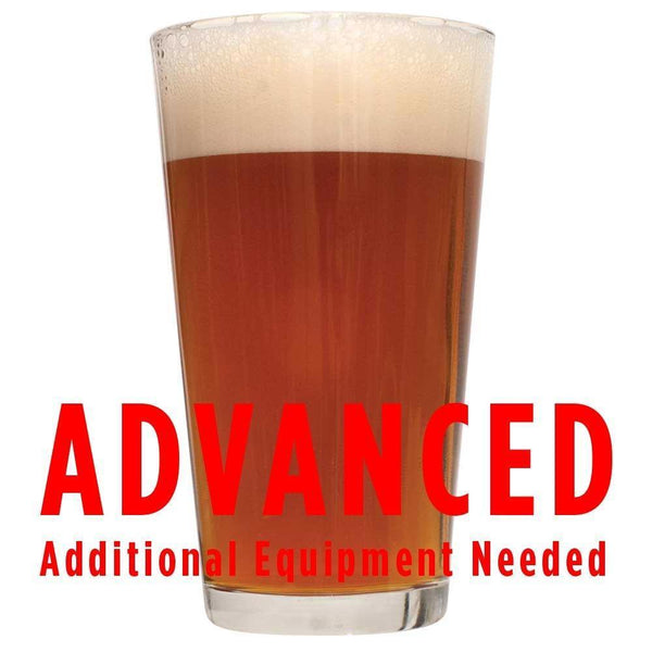 Mosaic IPA in a glass with an All-Grain caution in red text: "Advanced, additional equipment needed"