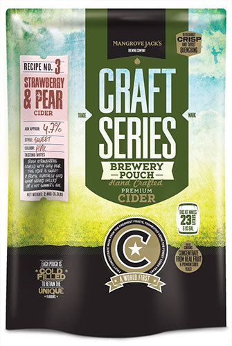 Strawberry/Pear Cider Pouch Mangrove Jack's Craft Series 2.4 kg