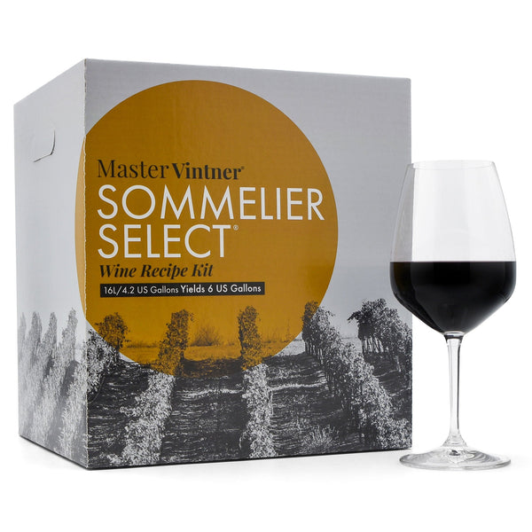 Old Vine Zinfandel w/ Skins - 6 Gallon Wine Kit - Master Vintner® Sommelier Select® with glass